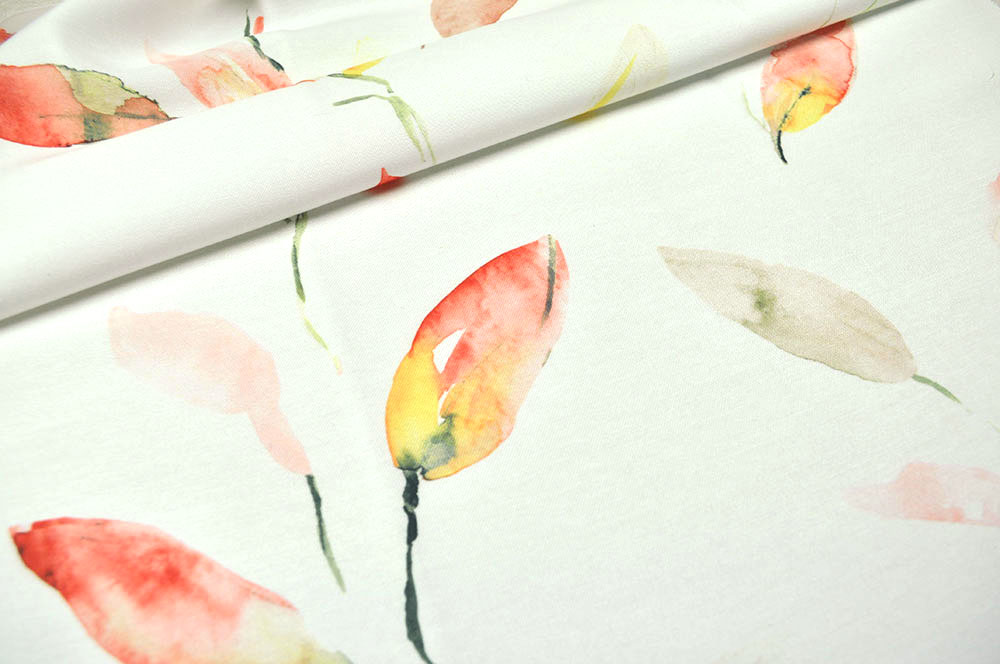 Deko- und Gardinenstoff - Watercolour Leaves