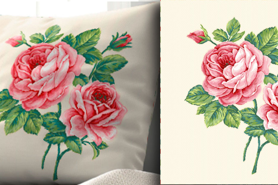 Gobelin-Kissenpanel - Roses