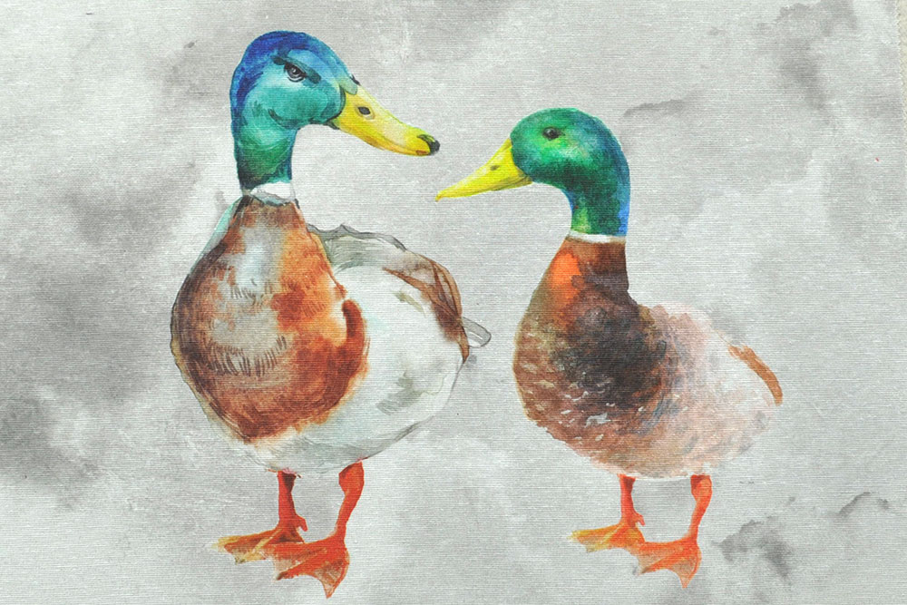 Deko-Kissenpanel - Entenpärchen