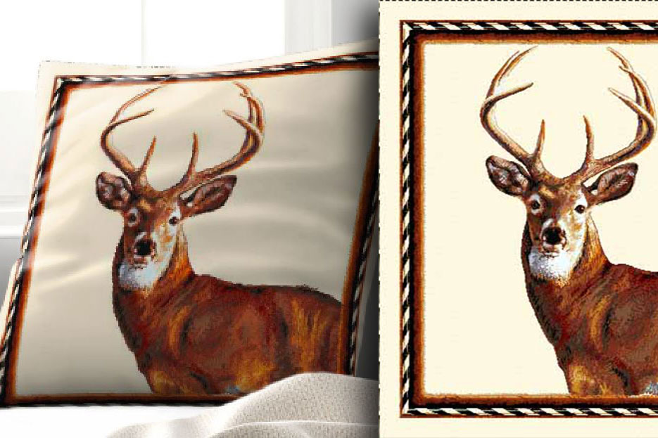 Gobelin-Kissenpanel - Hirsch