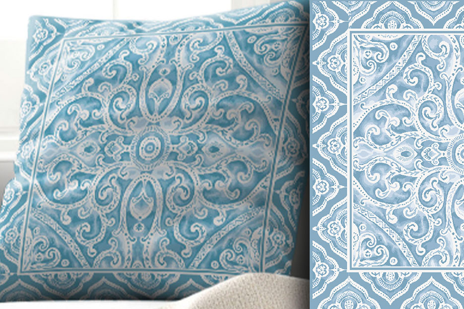 Gobelin-Kissenpanel - Ornamente