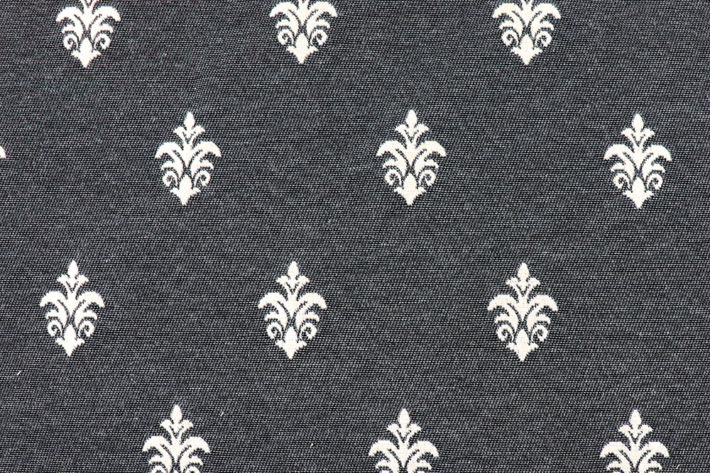 Jacquard - Barock-Lilie - Grau