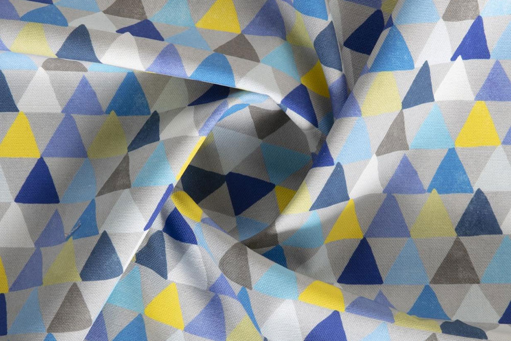 Dekostoff Baumwolle deluxe - Yippieh - Geo Aqua - 280 cm