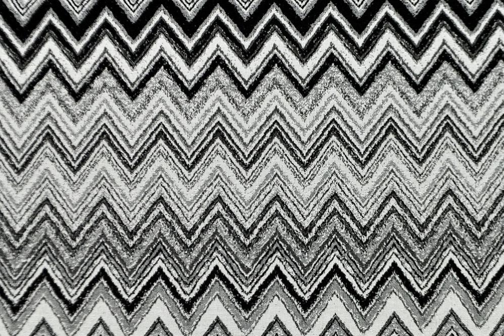 Jacquard-Dekostoff - Poncho Noir