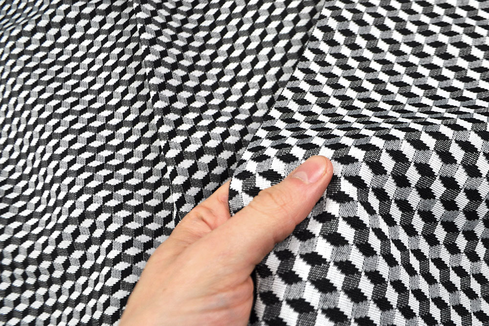 Jacquard-Dekostoff - Cube Noir