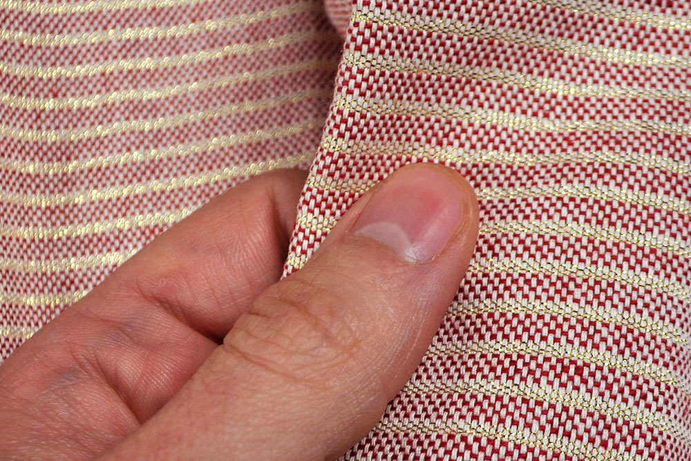 Dekostoff Simply Gold - Streifen - Rot