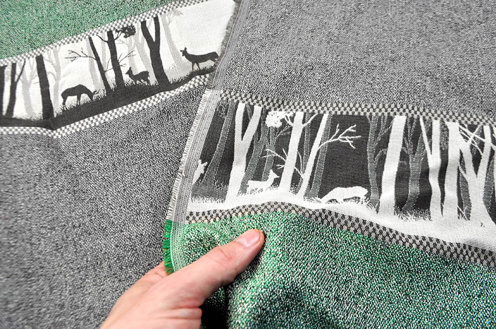 Dekostoff Jacquard - Rehwald - permanent schwer entflammbar