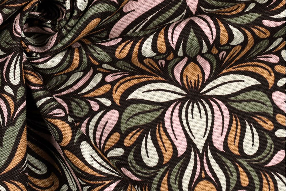 Baumwoll-Dekostoff - Floral Boho