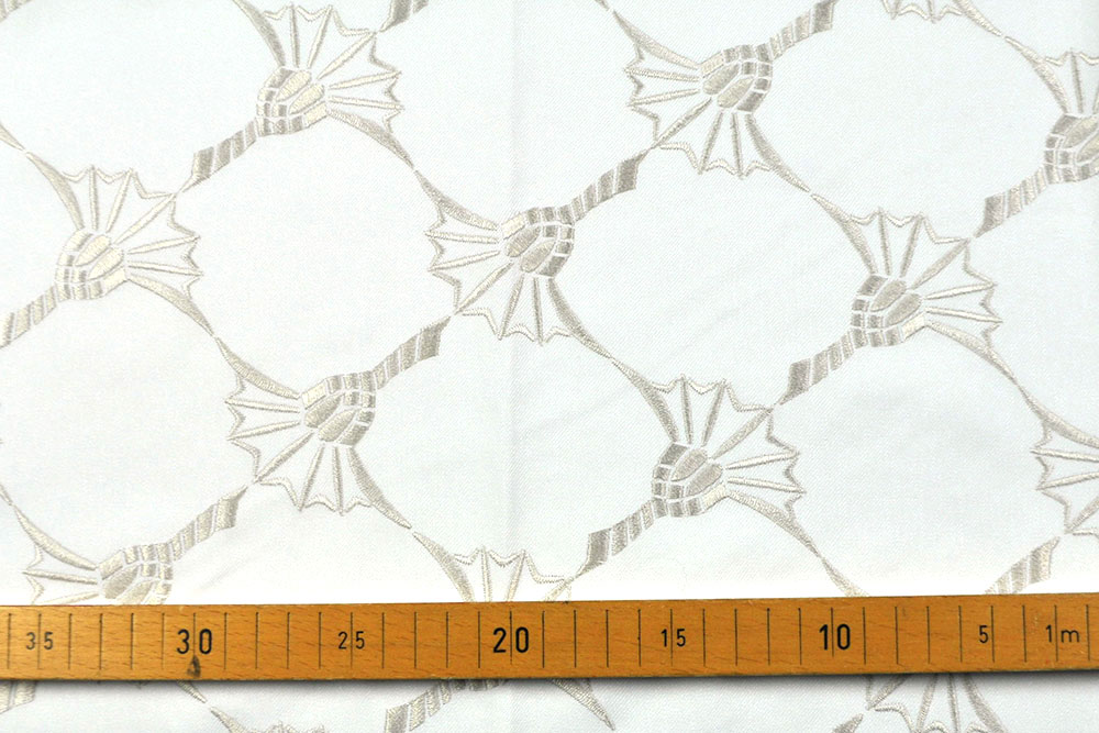 JOOP! - Kornblumen-Stickerei - Weiß/Champagner