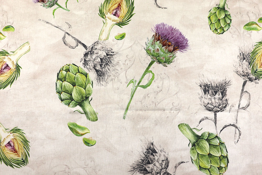 Outdoor-Dekostoff - Artischocke