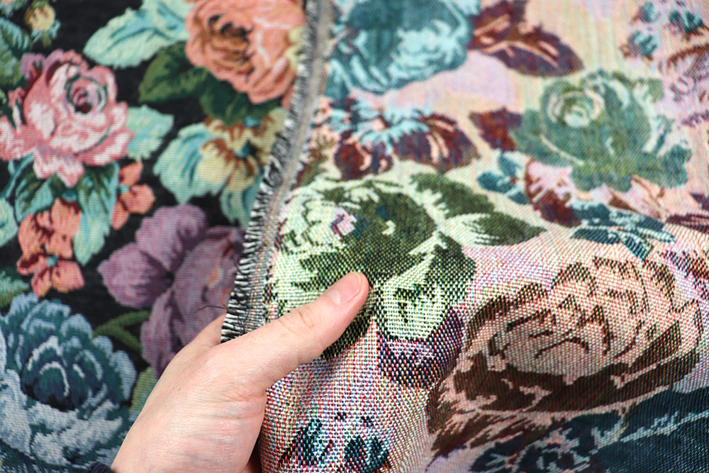 Gobelin Basic - Flowers - Schwarz