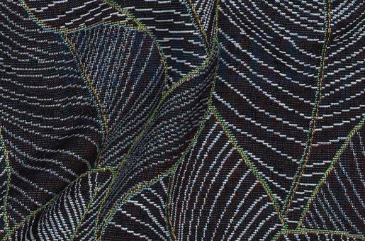 Gobelin Basic - Leaves - Nachtblau