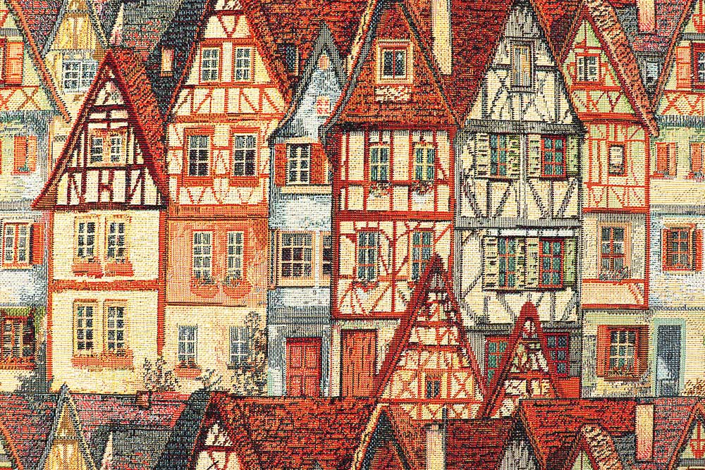 Gobelin-Stoff - Fachwerkhäuser