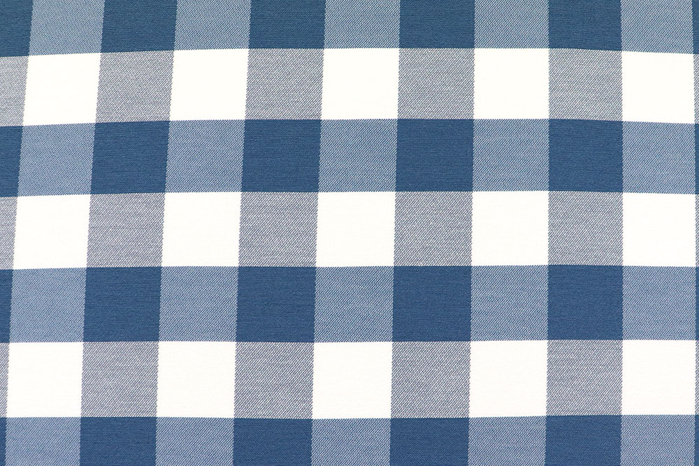 Dekostoff Jacquard beidseitig - Karo - Blau
