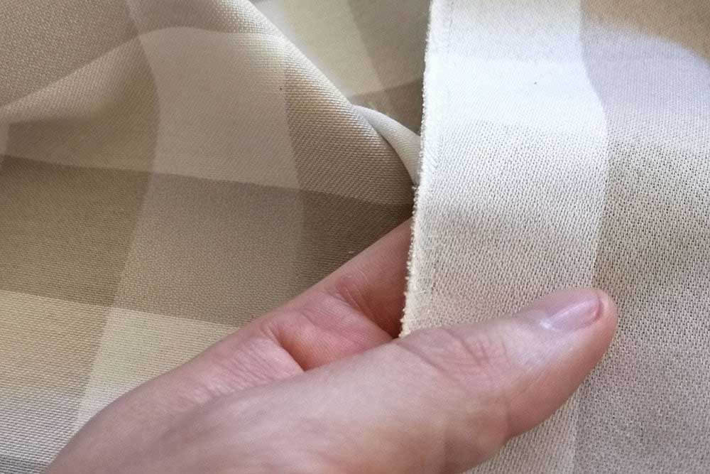 Dekostoff Jacquard beidseitig - Karo - Beige
