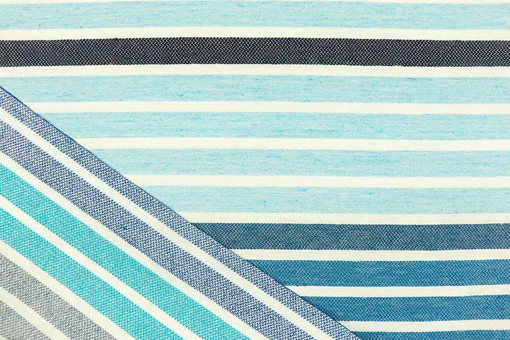Dekostoff Jacquard - 280 cm - Ocean Stripes