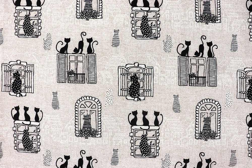 Dekostoff - Katzen daheim