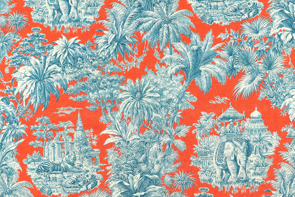 Baumwollstoff - Toile de Jouy - Mayani Terra