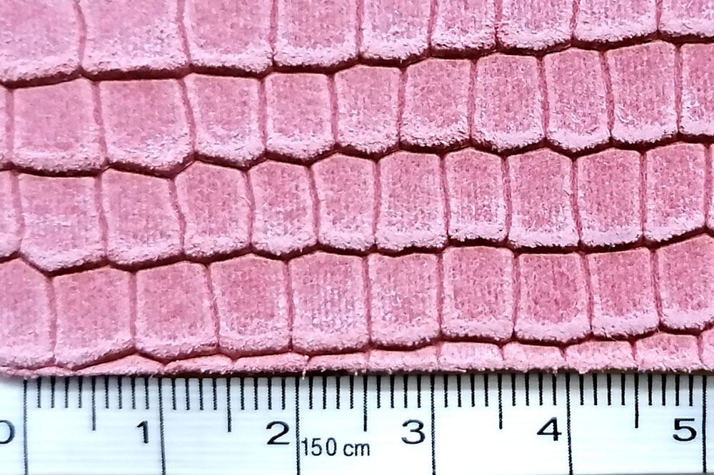 Echtleder-Stück - Krokodil-Prägung - Croupon