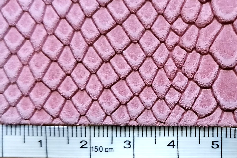 Echtleder-Stück - Anaconda-Prägung - Croupon