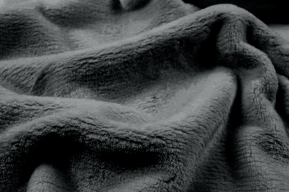 Kuschelfleece Deluxe - extra dick - Uni - Dunkelgrau - 1,0 Meter