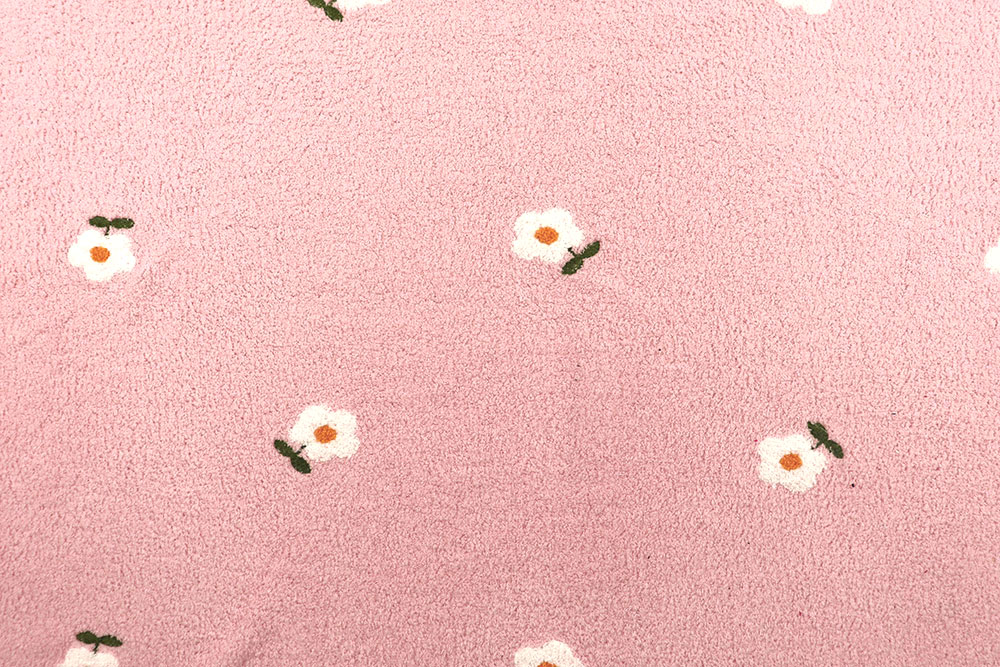 Flausch-Teddy bestickt - Blümchen