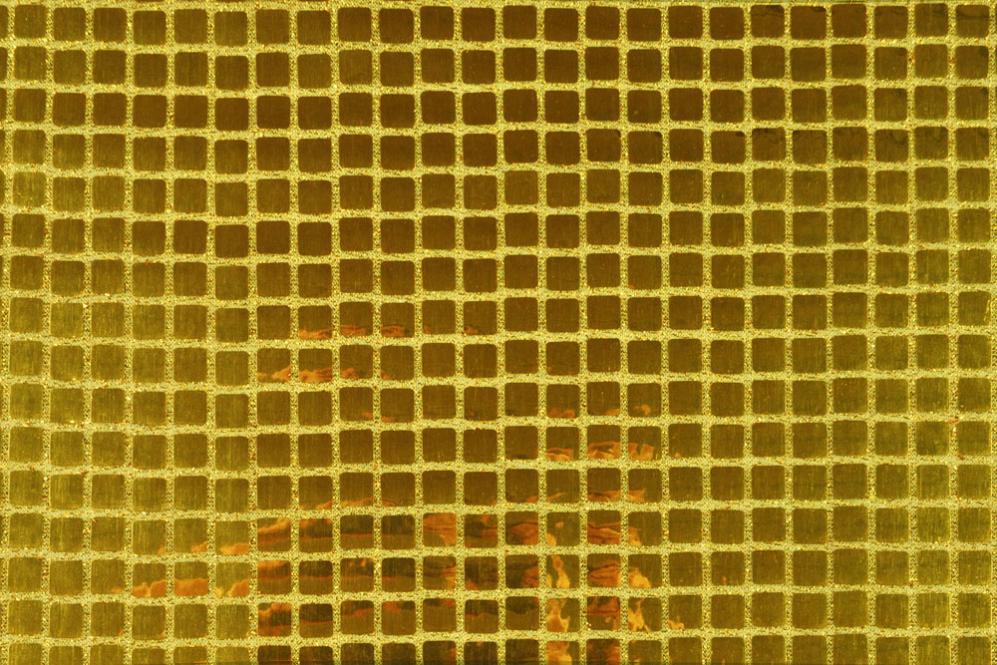Paillettenstoff Quadro - Gold - 2,0 Meter