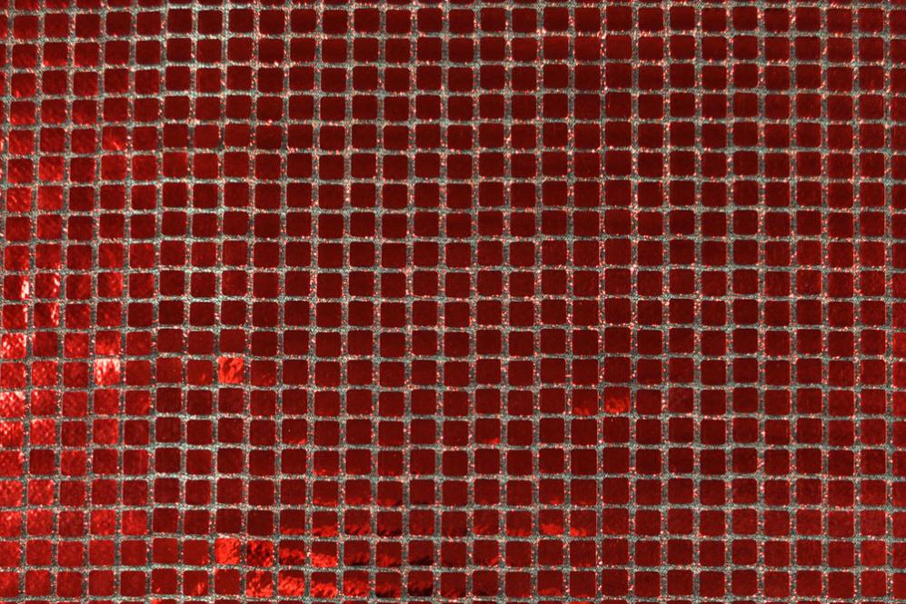 Paillettenstoff Quadro - Rot