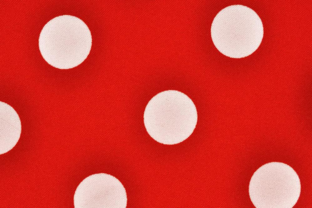 Universalstoff - Rot mit weißen Tupfen