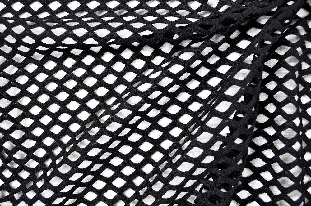 Netzstoff - Super-Elastik - Schwarz