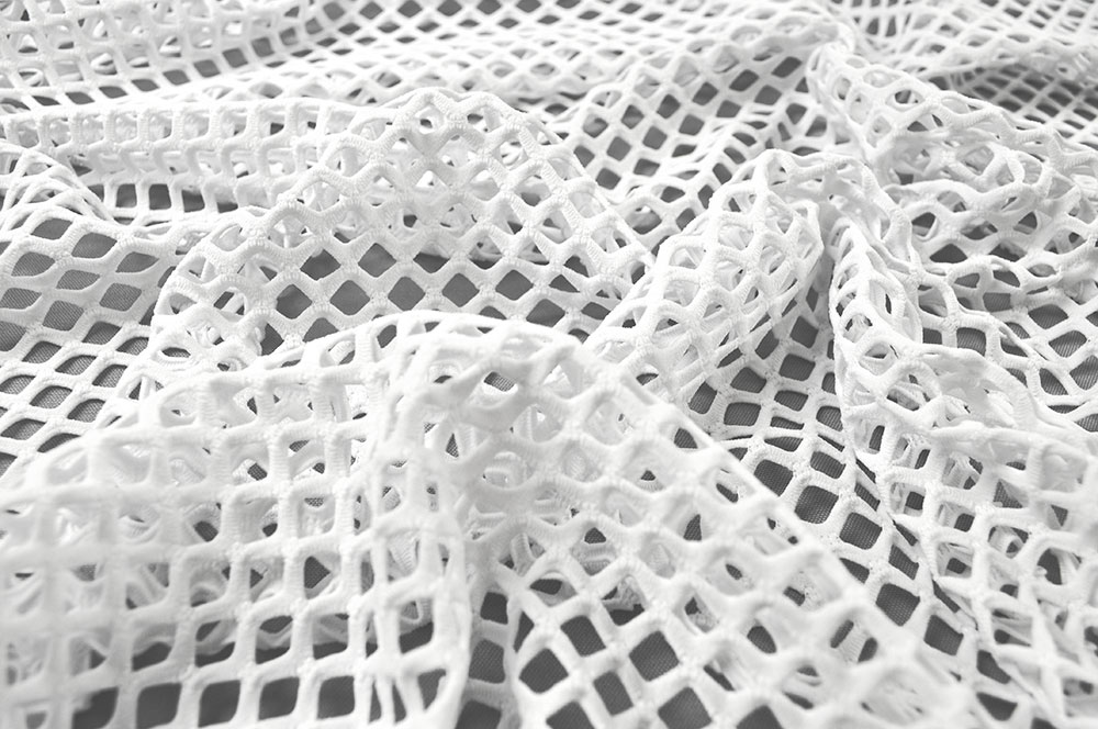 Netzstoff - Super-Elastik - Weiß