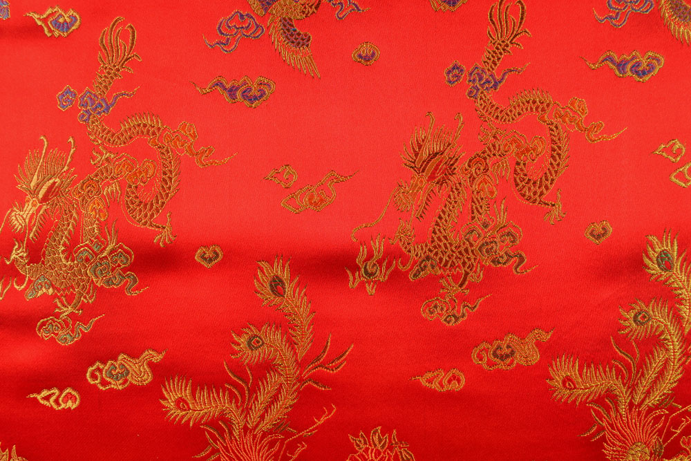 Rubin-Drache - Seidenimitat