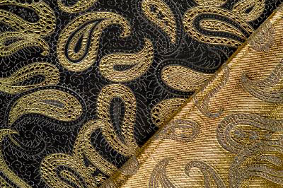 Brokat Paisley - Schwarz/Gold