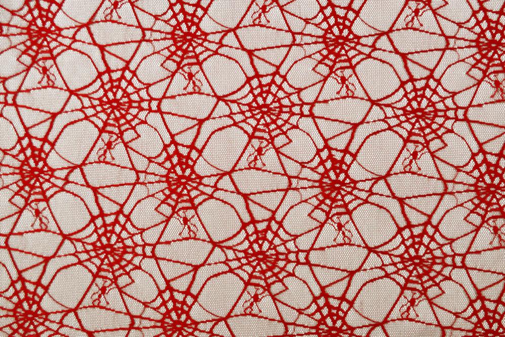 Tüll Spinnennetz - Rot