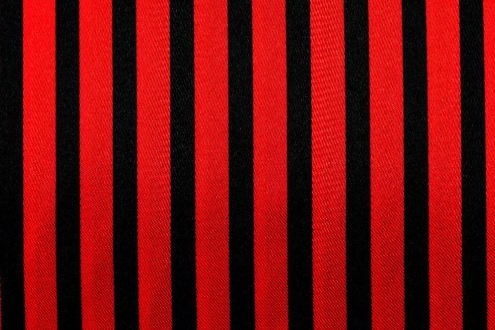 Satin Streifen - Rot/Schwarz