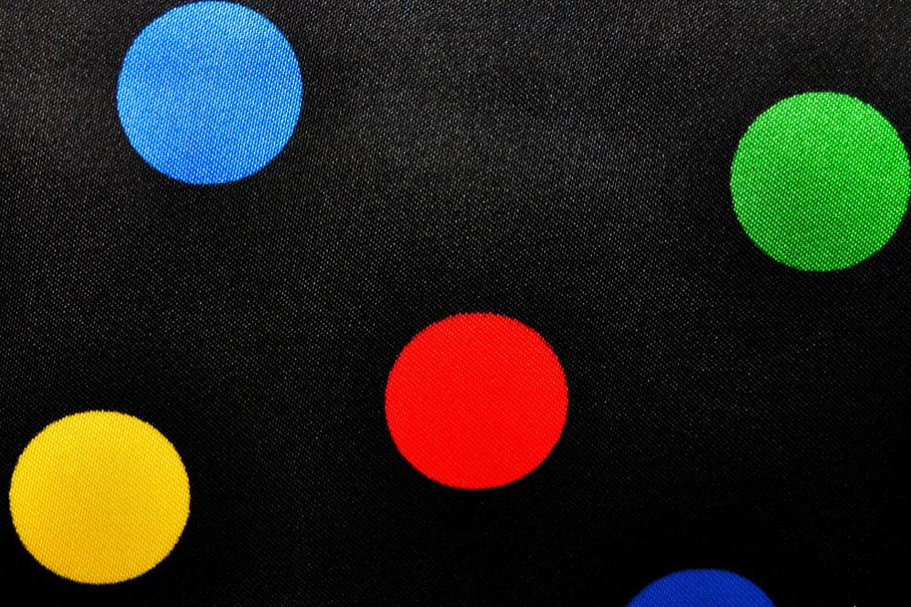 Satin Punkte - Schwarz/Bunt