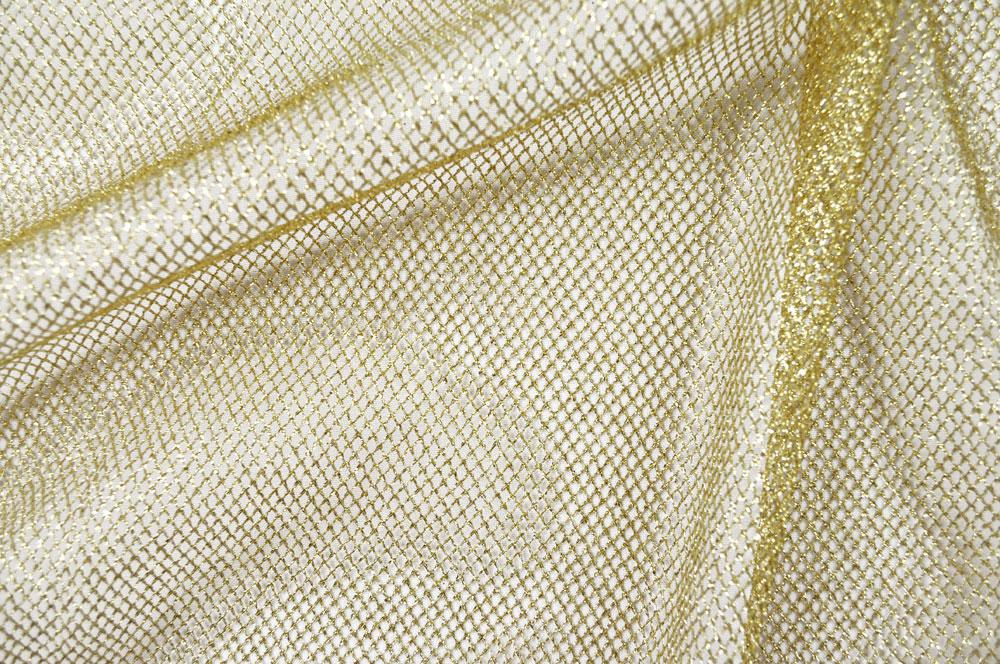 Gittertüll - Gold Metallic