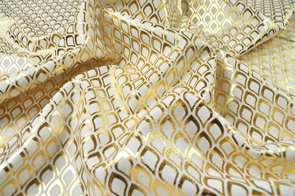 Effektstoff Marrakesch - Weiß/Gold