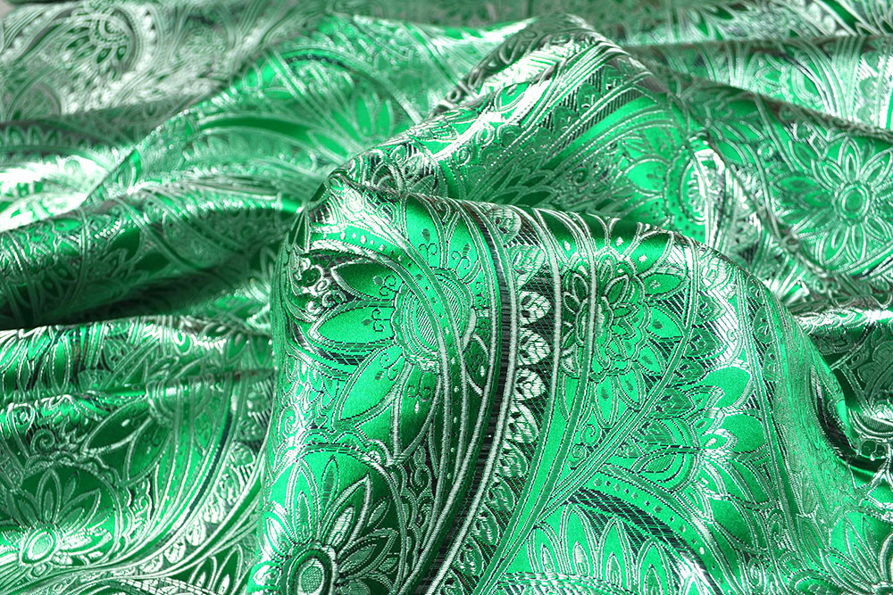 Brokat Maharani - Grün/Silber
