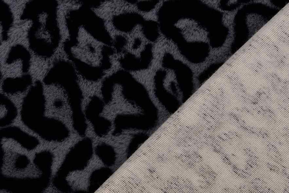 Flausch-Fleece - Leo - Grau