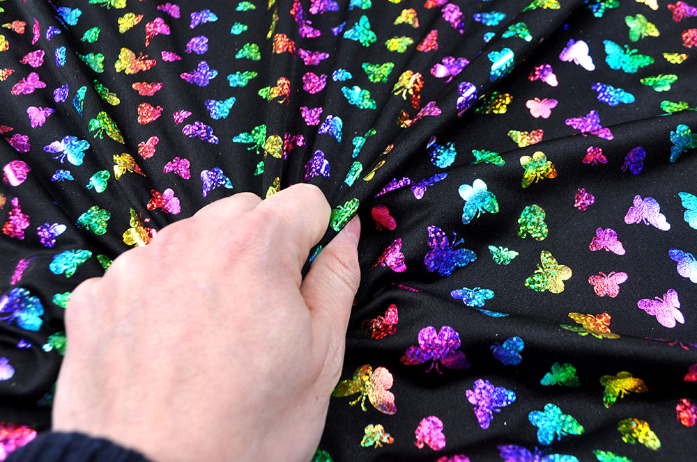 Tanzkleiderstoff Hologramm - Schmetterlinge