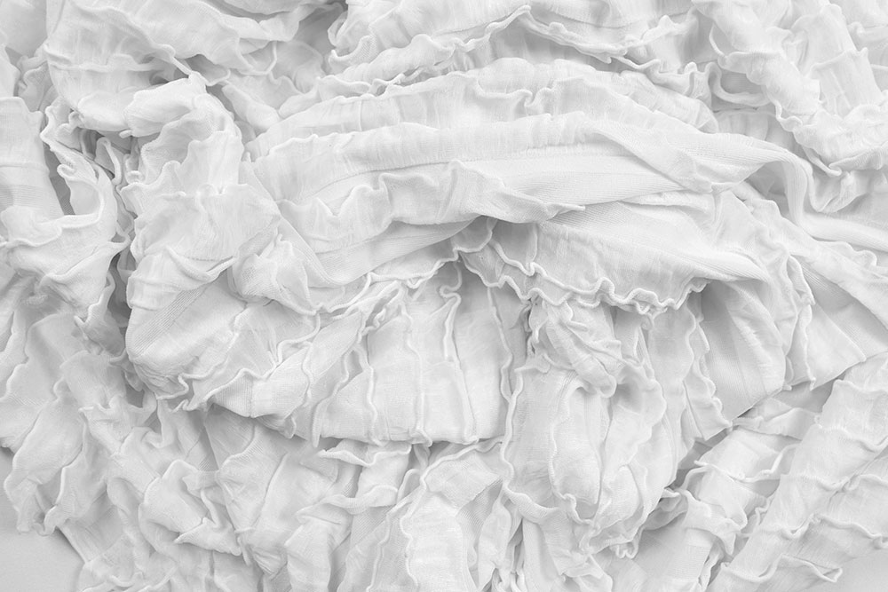 Rüschenjersey - Weiß