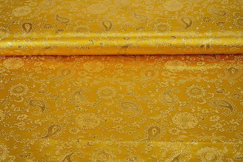 Brokat - Paisley Flower - Gold