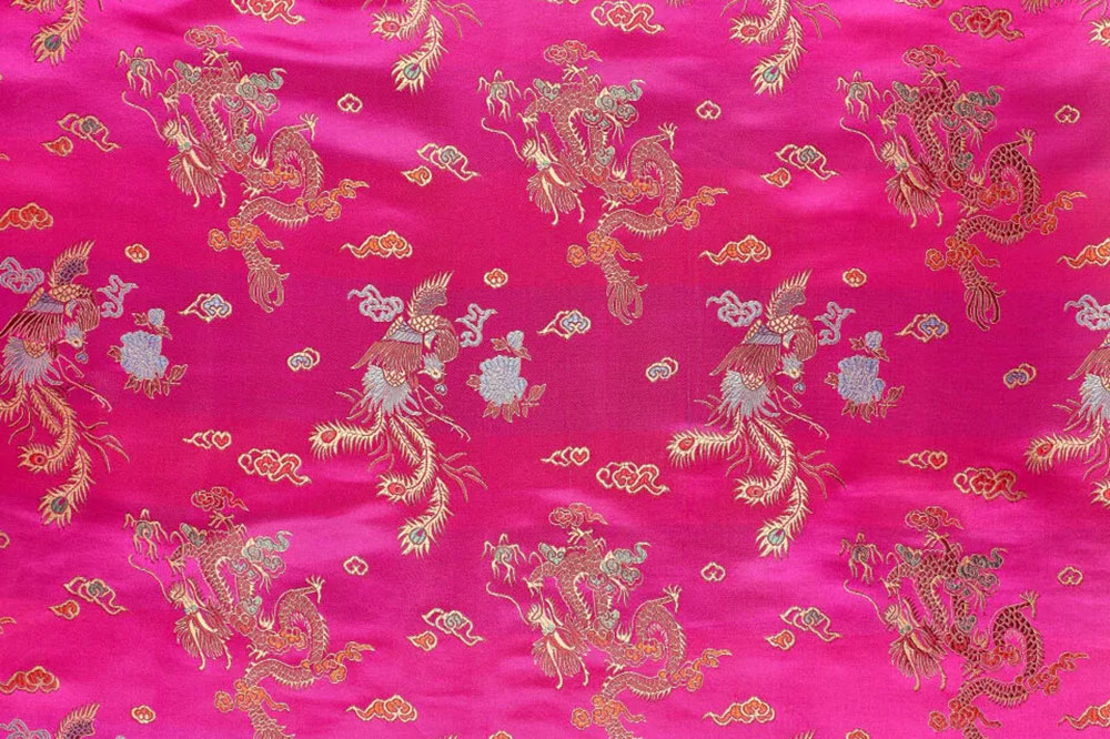 China-Seidenimitat Drache - Pink - 150 cm