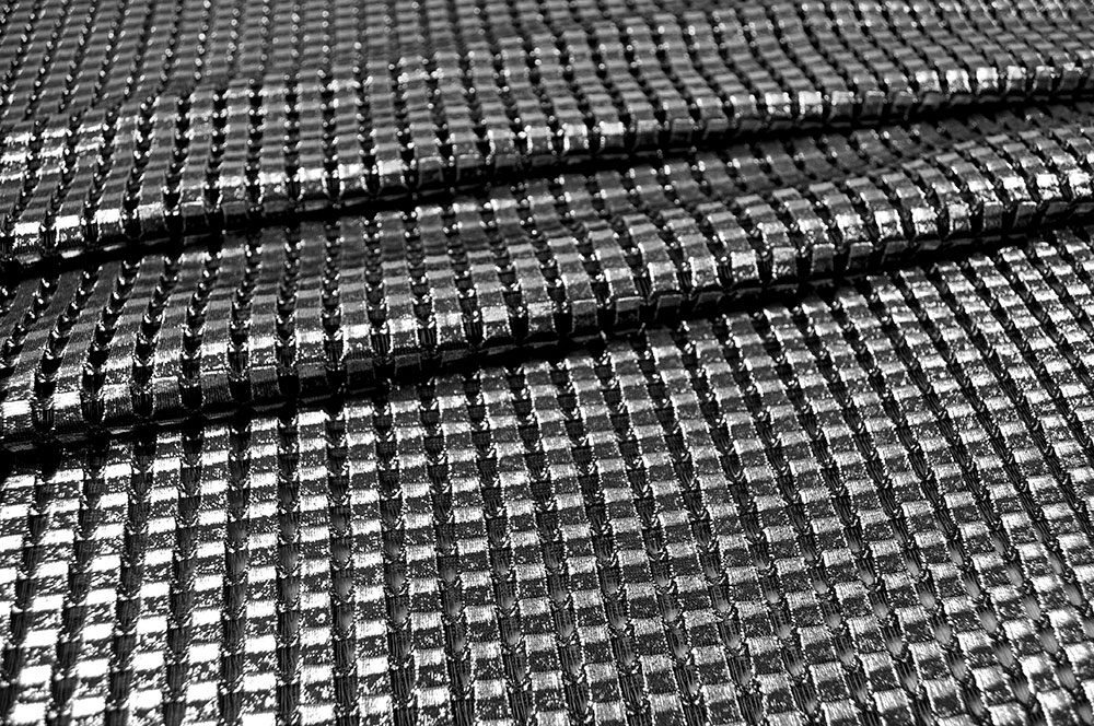 Effektstoff - Kettenlook - Silber