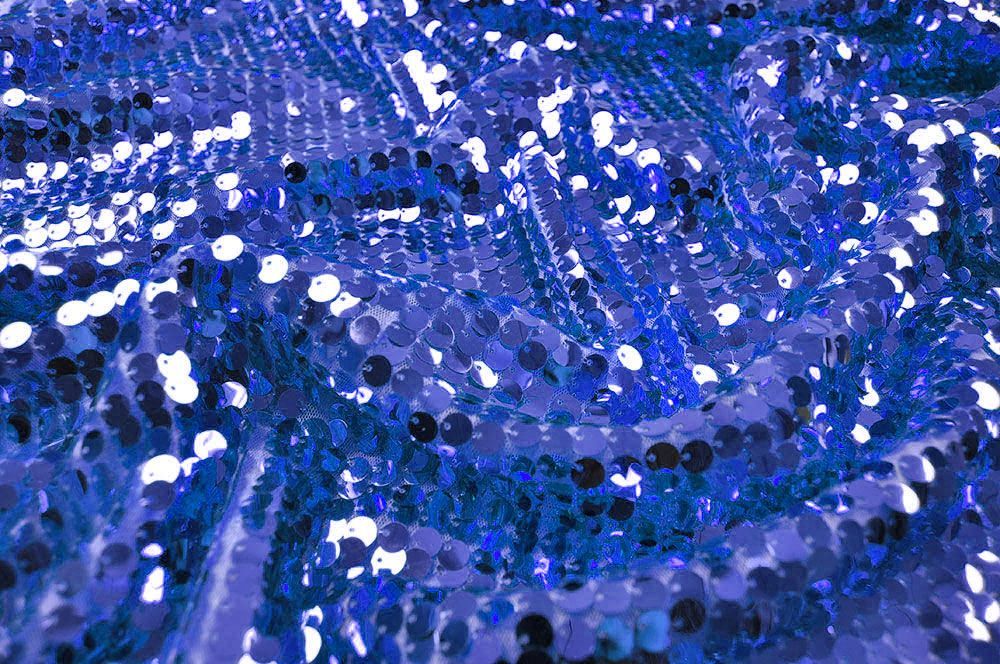 Pailletten-Stoff XL - Blau