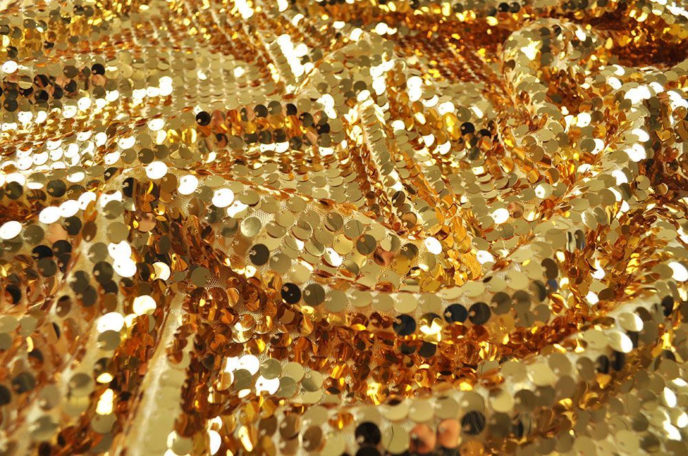 Pailletten-Stoff XL - Gold
