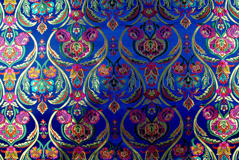 Brokat Folklore - Blau