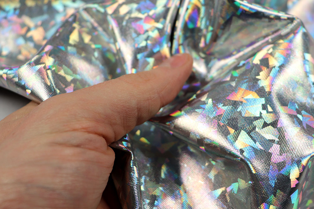 Tanzkleiderstoff Hologramm - Silver Prisma