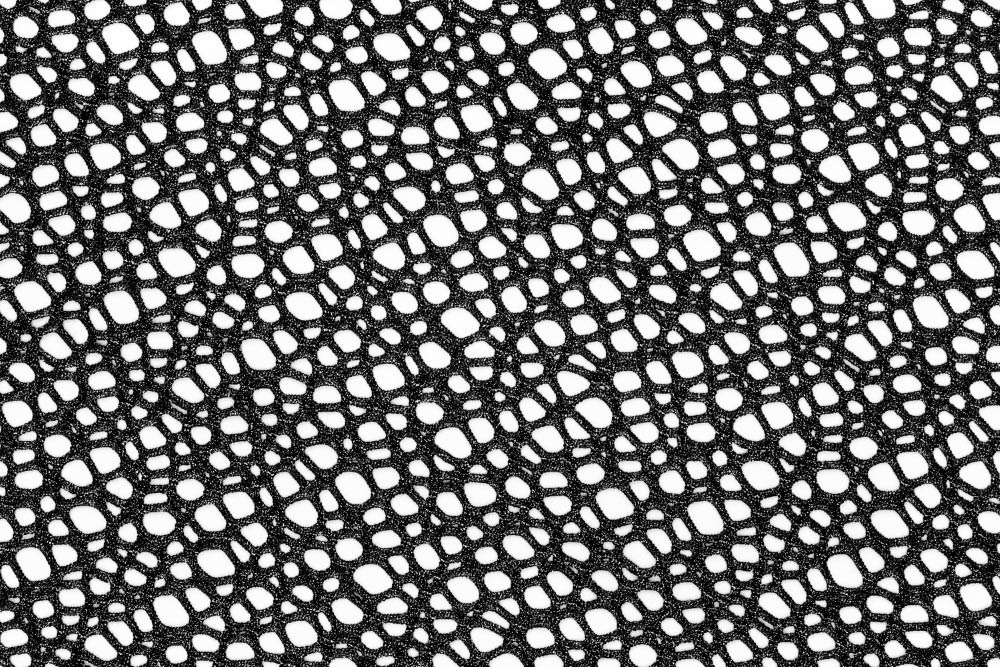 Netzstoff Glanz - Super-Elastik - Schwarz